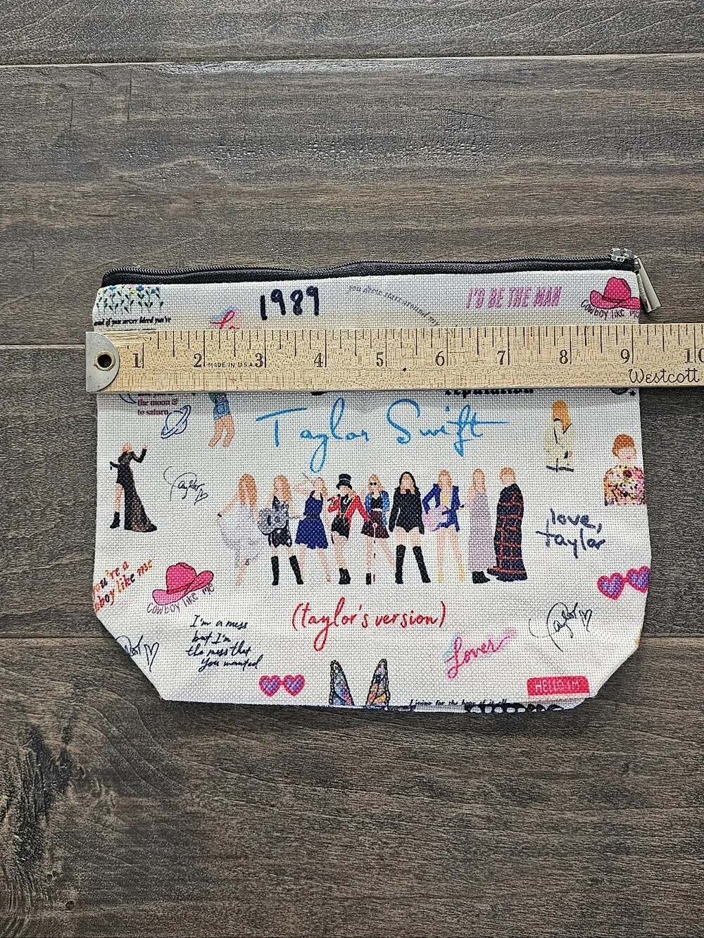Taylor Swift Makeup Bag School Pencil Pouch 10 x 7 Swifties 1989 Lover